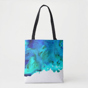 Tote Bag Couleur d'eau bleue abstrait