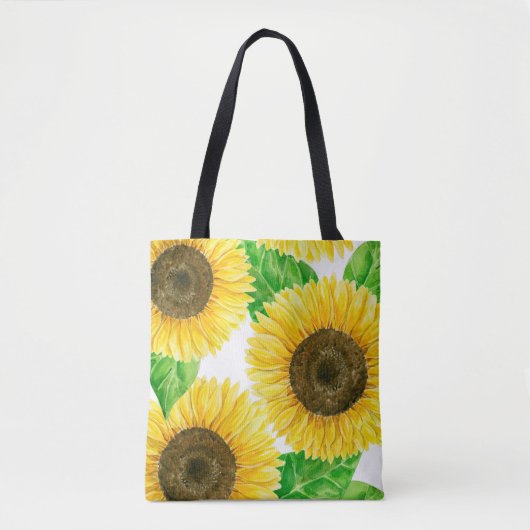 Tote Bag Couleur d'eau des fleurs de soleil (Devant)