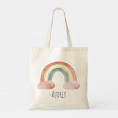 Tote Bag Couleur d'eau douce arc-en-ciel personnalisé (Dos)