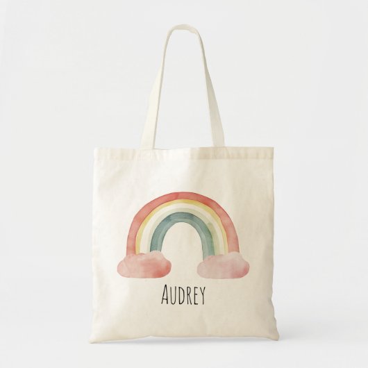 Tote Bag Couleur d'eau douce arc-en-ciel personnalisé (Devant)