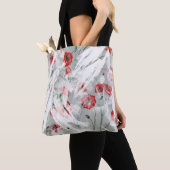 Tote Bag Couleur d'eau rouge pâle (De près)
