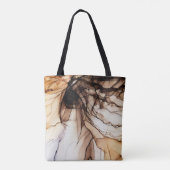 Tote Bag Couleur d'encre d'alcool. Texture de marbre gris f (Dos)