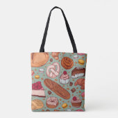 Tote Bag Couleur dessinée à la main style boulangerie patte (Dos)
