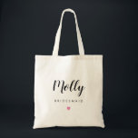 Tote Bag COULEUR ÉDITABLE Personnalisé Mariage Party Fourre<br><div class="desc">Un sac fourre-tout simple,  adorable et personnalisé,  à la fois élégant et fonctionnel. Couleur entièrement modifiable,  y compris la couleur du coeur. Design © Berry Berry Sweet. Visitez notre site Web www.berryberrysweet.com pour trouver des objets assortis et des designs plus élégants.</div>