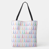 Tote Bag Couleur Eiffel Towers motif répété partout (Dos)