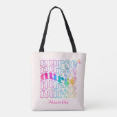 Tote Bag Couleur élégante infirmière (Dos)