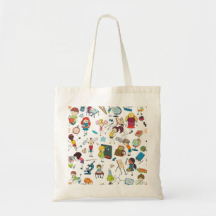 Tote Bag Couleur illustrée de retour à l'école