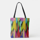 Tote Bag Couleur noire avec design d'art au milieu (Dos)