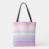 Tote Bag Couleur pastel design créatif rayé (Dos)
