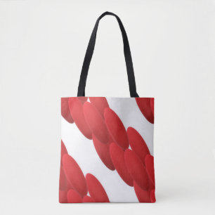 Tote Bag Couleur rouge moderne look art comme baubles bangl