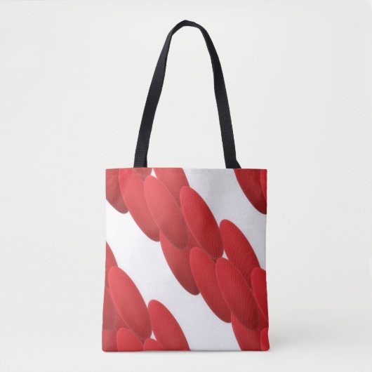 Tote Bag Couleur rouge moderne look art comme baubles bangl (Devant)