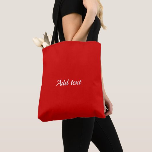 Tote Bag Couleur solide rouge fêté, Modèle, (De près)