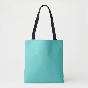 Tote Bag Couleur solide turquoise moyenne