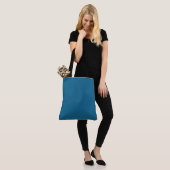 Tote Bag Couleur uni bleu Sapphire (Sur le modèle)