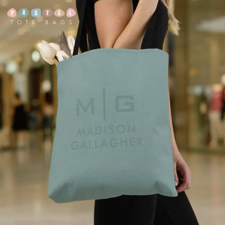Tote Bag Couleur Verte Mousse de Sauge Pastel Douce Lumière