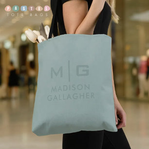 Tote Bag Couleur Verte Mousse de Sauge Pastel Douce Lumière