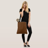 Tote Bag Couleur vierge solide Sepia (Sur le modèle)