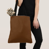 Tote Bag Couleur vierge solide Sepia (De près)