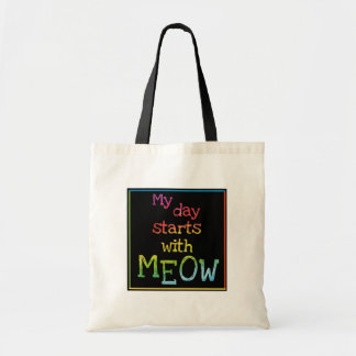 Tote Bag Couleurs amusantes de citation de chats mignonnes 