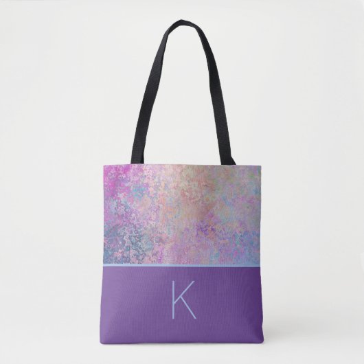 Tote Bag Couleurs arc-en-ciel monogrammes (Devant)