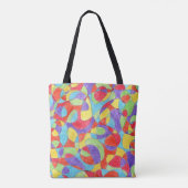 Tote Bag Couleurs arc-en-ciel Motif de doodle Crayon tiré à (Dos)