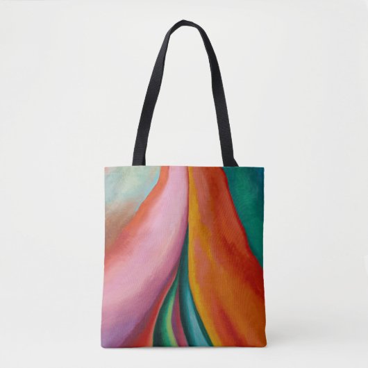 Tote Bag Couleurs arc-en-ciel peinture abstraite Georgia O' (Devant)