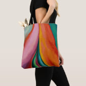 Tote Bag Couleurs arc-en-ciel peinture abstraite Georgia O' (De près)