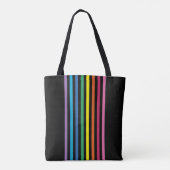 Tote Bag Couleurs arc-en-ciel simples personnalisées Motif (Dos)