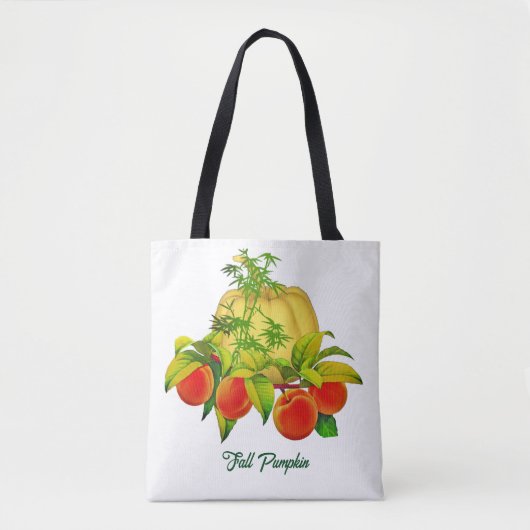 Tote Bag Couleurs Automne Citrouille Rouge Pomme tendance S (Devant)
