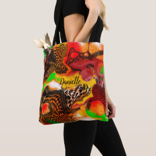 Tote Bag Couleurs d'automne personnalisées Abstrait pour la