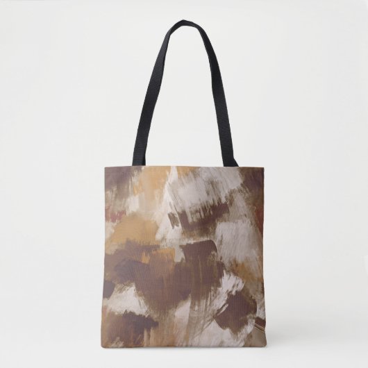 Tote Bag Couleurs de café Abstraites Paint Strokes (Devant)