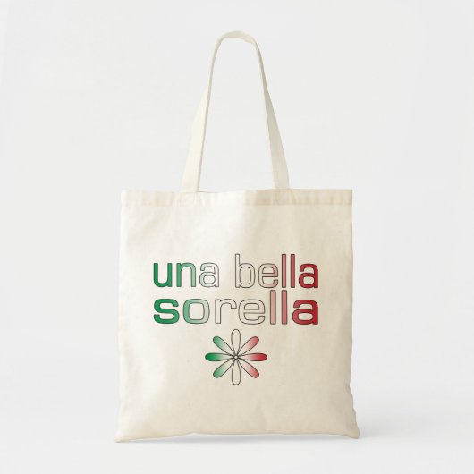 Tote Bag Couleurs de drapeau d'Una Bella Sorella Italie (Devant)