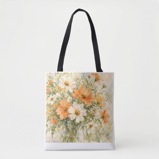 Tote Bag Couleurs de fleurs d'été (Devant)