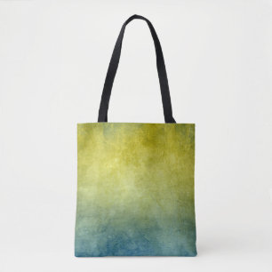Tote Bag Couleurs de Grunge - Jaune & Bleu