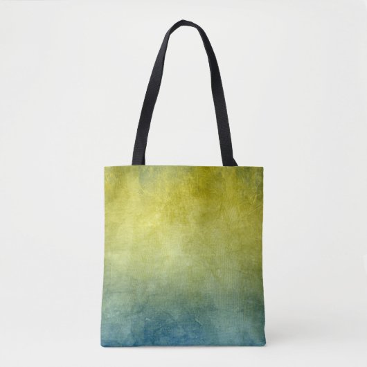Tote Bag Couleurs de Grunge - Jaune & Bleu (Devant)