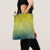 Tote Bag Couleurs de Grunge - Jaune & Bleu (De près)
