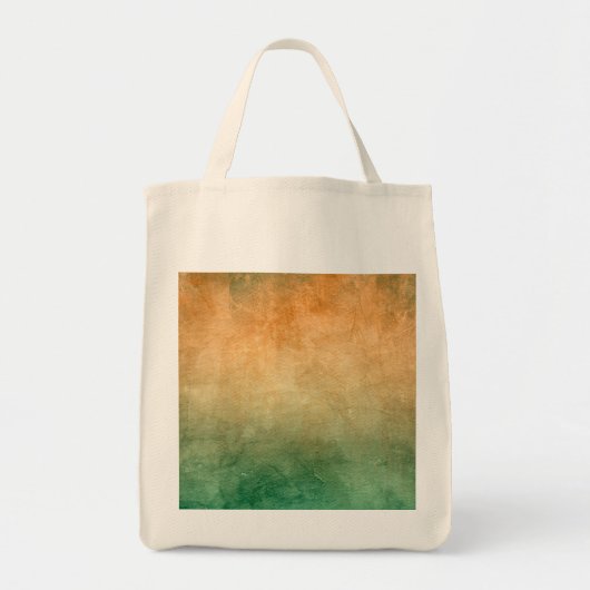 Tote Bag Couleurs de Grunge - Orange & Vert (Devant)