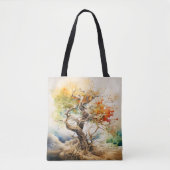 Tote Bag Couleurs de l'arborescence Abstraite (Devant)