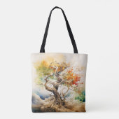 Tote Bag Couleurs de l'arborescence Abstraite (Dos)