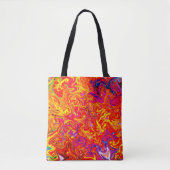 Tote Bag Couleurs de lave audacieuses Design abstrait (Devant)
