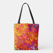 Tote Bag Couleurs de lave audacieuses Design abstrait (Dos)