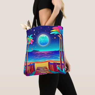 Tote Bag Couleurs de plage Lune