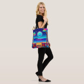 Tote Bag Couleurs de plage Lune (Sur le modèle)