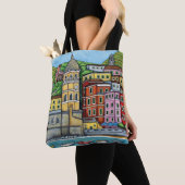 Tote Bag Couleurs de Vernazza par Lisa Lorenz (De près)