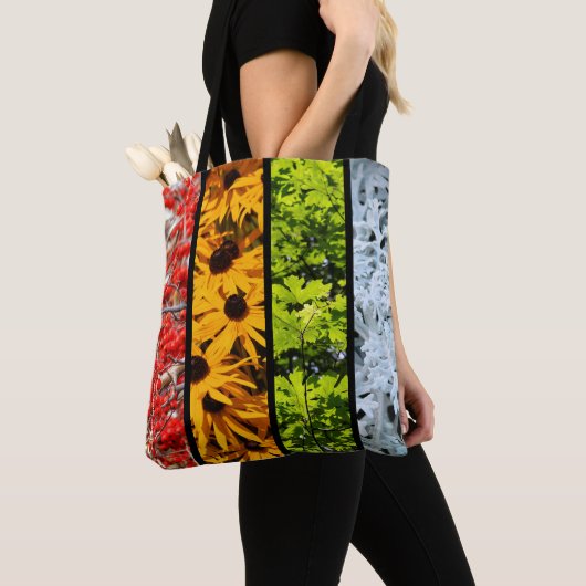 Tote Bag Couleurs du Quadriptych des saisons changeantes (De près)