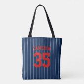 Tote Bag Couleurs entièrement modifiables Maillot de baseba (Dos)