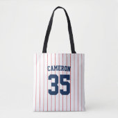Tote Bag Couleurs entièrement modifiables Maillot de baseba (Devant)