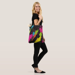 Tote Bag Couleurs néon Retro Paint Splatter