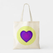 Tote Bag Couleurs pastel & coeurs violets battre (Dos)