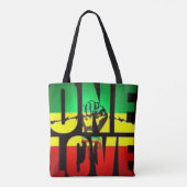 TOTE BAG COULEURS RASTA UN AMOUR (Dos)